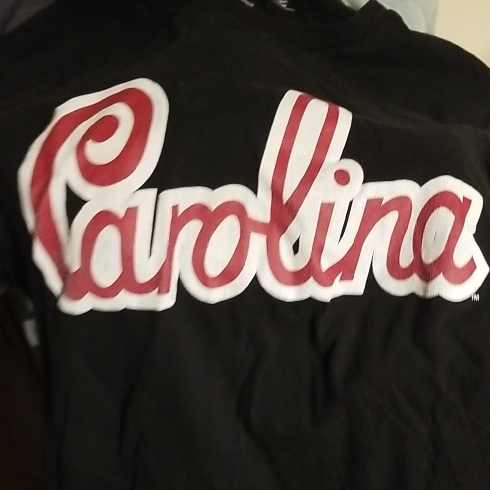 Black and Red Short Sleeve Tee with Carolina Design